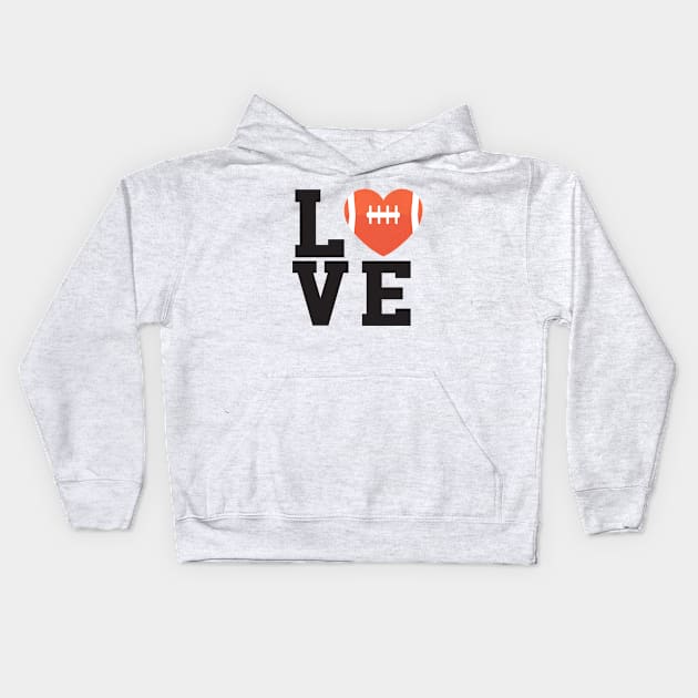 Football Lover Kids Hoodie by ArtStopCreative